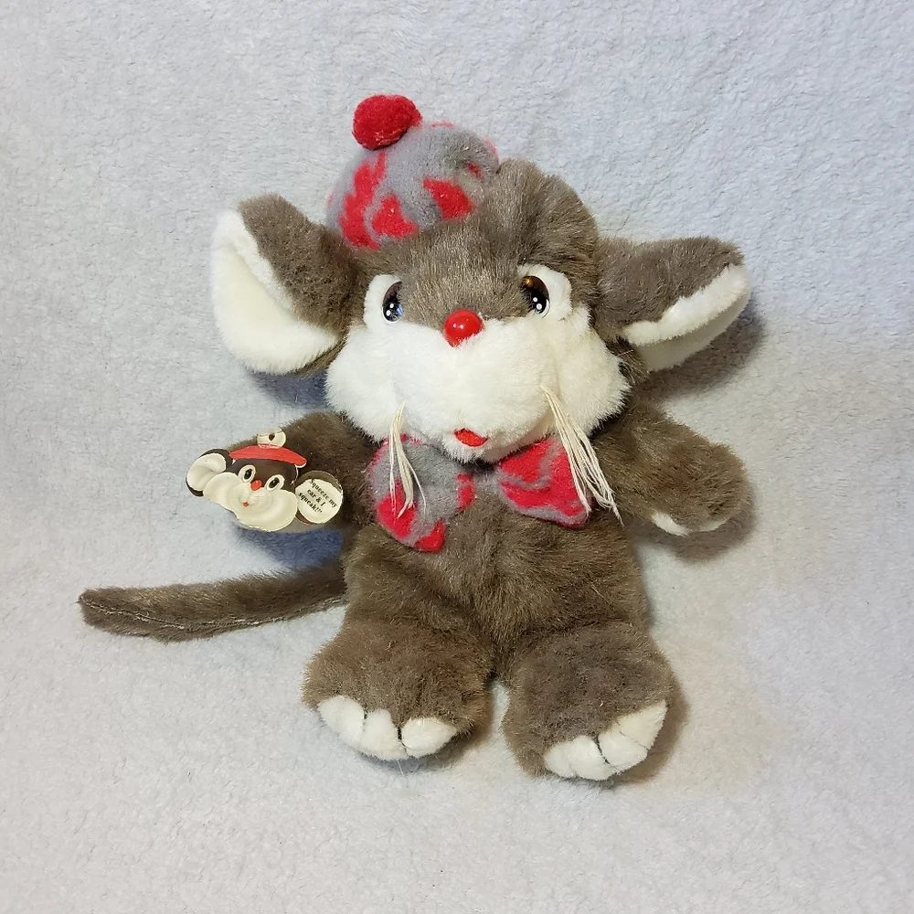 Vintage 1987 Lil' Tweaks Christmas Mouse Commonwealth Plush Target Exclusive 10